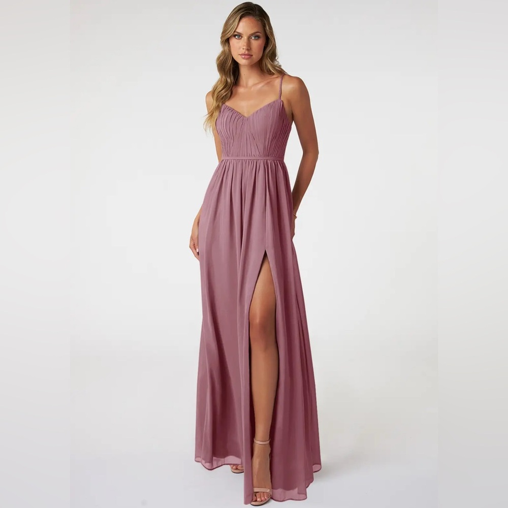 Lavender Spaghetti Strap Dress For Bridesmaids, Events, Special Occasions